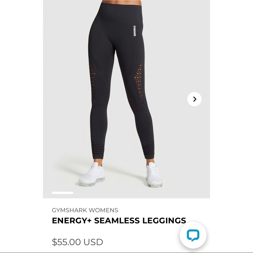 Gymshark Black Energy+ Seamless Leggings